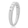 ESTATE .75CT ROUND DIAMOND 14K WHITE GOLD 7 STONE SEMI ETERNITY ANNIVERSARY RING
