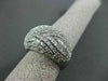 ESTATE LARGE 2.75CT DIAMOND 14KT WHITE GOLD 3D LEAF DESIGN COCKTAIL RING #22457