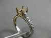 ESTATE .48CT DIAMOND 14KT 2 TONE GOLD 3D LUCIDA ROUND SEMI MOUNT ENGAGEMENT RING
