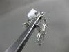 ESTATE 1.74CT DIAMOND 18K WHITE GOLD 3D PEAR SHAPE CLUSTER HALO HANGING EARRINGS