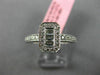 ESTATE .71CT ROUND & BAGUETTE DIAMOND 18K WHITE GOLD 3D OCTAGON PROMISE RING