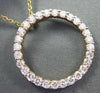 ESTATE LARGE 1.65CT DIAMOND 14K ROSE GOLD CIRCLE OF LIFE PENDANT SIMPLY STUNNING