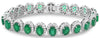 ESTATE 19.35CT DIAMOND & AAA EMERALD 18KT WHITE GOLD 3D ETERNITY TENNIS BRACELET