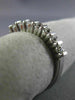 ESTATE .35CT DIAMOND 14KT WHITE GOLD CLASSIC SEVEN STONE LOVE WEDDING RING #1172