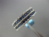 ESTATE 1CT DIAMOND & SAPPHIRE 14KT WHITE GOLD MULTI ROW WEDDING ANNIVERSARY RING