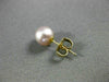 ESTATE AAA PINK SOUTH SEA PEARL 14K YELLOW GOLD CLASSIC ROUND SOLITAIRE EARRINGS