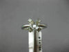 ANTIQUE .16CT DIAMOND 14KT WHITE GOLD 3D FLOWER SEMI MOUNT ENGAGEMENT RING 14766