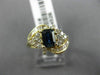 WIDE 1.67CT ROUND & BAGUETTE DIAMOND & SAPPHIRE 14KT YELLOW GOLD ENGAGEMENT RING