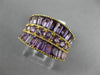 ESTATE LARGE 2.85CT AAA AMETHYST 14KT YELLOW GOLD 3D FILIGREE ANNIVERSARY RING