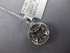 LARGE 1.17CT DIAMOND 18KT WHITE GOLD 3D CLUSTER INVISIBLE HALO FLOATING PENDANT