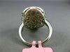 ESTATE LARGE 3CT MULTI COLOR DIAMOND 18K WHITE & ROSE GOLD OVAL MULTI SHAPE RING
