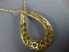 LARGE 4.81CT DIAMOND & AAA TSAVORITE 18K YELLOW GOLD MULTI ROW TEAR DROP PENDANT