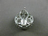 ESTATE LARGE 3.15CT ROUND & BAGUETTE DIAMOND 18KT WHITE GOLD 3D FLOWER EARRINGS