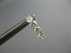 ESTATE SMALL 1.43CT DIAMOND 14KT WHITE GOLD SHARED PRONG 5 STONE HUGGIE EARRINGS