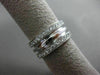 ESTATE .75CT DIAMOND 18KT WHITE GOLD 3 ROW SEMI ETERNITY ANNIVERSARY SOLID RING