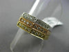 ESTATE WIDE .45CT DIAMOND 14KT WHITE YELLOW ROSE GOLD 3D HEXAGON STACKABLE RING