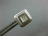 ESTATE LARGE .65CT DIAMOND 14KT WHITE GOLD 3D PRINCESS SQUARE STUD EARRINGS #743