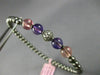 ESTATE .60CT DIAMOND AMETHYST & PINK QUARTZ 14KT BLACK GOLD 3D BANGLE BRACELET