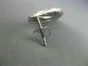 ESTATE LARGE 1.85CT WHITE & BLACK DIAMOND 14K WHITE GOLD MULTI LEAF STUD EARRING