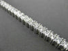 ESTATE WIDE 8.37CT DIAMOND 14KT WHITE GOLD CLASSIC PRINCESS CUT TENNIS BRACELET