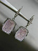 ESTATE LARGE 2.15CT DIAMOND & TOPAZ 18KT BLACK GOLD FILIGREE HANGING EARRINGS