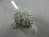 ESTATE LARGE 1.50CT DIAMOND 14KT WHITE GOLD 3D FILIGREE MARQUISE CLUSTER RING FG