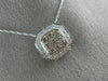 ESTATE .50CT WHITE & FANCY YELLOW DIAMOND 14K WHITE GOLD FILIGREE PENDANT #20803