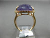 ESTATE LARGE 11.12CT DIAMOND & AAA AMETHYST 14K ROSE GOLD 3D HALO TEAR DROP RING