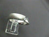 ESTATE WIDE .10CT DIAMOND 14KT WHITE GOLD 3D TENSION SOLITAIRE MEN RING  #14345