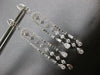 LONG 1.25CT DIAMOND 14KT WHITE GOLD ROUND & BAGUETTE HORSESHOE HANGING EARRINGS