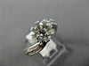 ESTATE .50CT DIAMOND 18K WHITE GOLD 2 ROW WAVE SEMI MOUNT ENGAGEMENT RING #23371