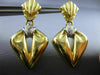 ANTIQUE LARGE .15CT DIAMOND 18KT 2 TONE GOLD TRIANGULAR HANGING EARRINGS #20582