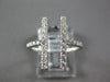 ESTATE WIDE .39CT DIAMOND 18KT WHITE GOLD 3D CLASSIC DOUBLE BAR FUN RING