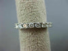 ESTATE .53CT DIAMOND 14KT WHITE GOLD SEMI ETERNITY WEDDING ANNIVERSARY RING #362
