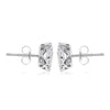 LARGE 1.01CT DIAMOND 14KT WHITE GOLD 3D CLUSTER CIRCULAR CLASSIC STUD EARRINGS
