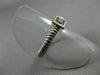 ESTATE .50CT AAA BLUE TOPAZ 925 SILVER & 14KT GOLD SQUARE SOLITAIRE RING #22033