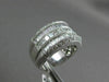 ESTATE WIDE 2.96CT MULTI SHAPE DIAMOND 18KT WHITE GOLD MILGRAIN ANNIVERSARY RING