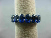 ESTATE LARGE 12.45CT AAA OVAL SAPPHIRE 14K WHITE GOLD ETERNITY ANNIVERSARY RING