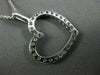 ESTATE LARGE .77CT DIAMOND 14KT WHITE GOLD FLOATING OPEN HEART PENDANT #14730