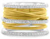 ESTATE WIDE .35CT DIAMOND 14KT 2 TONE GOLD MULTI ROW CRISS CROSS COIL LOVE RING