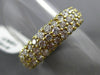 ANTIQUE WIDE 3.50CT DIAMOND 18KT YELLOW GOLD MULTI ROW ETERNITY PAVE RING #19289