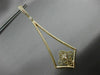 ESTATE LARGE .50CT DIAMOND 14KT YELLOW GOLD 3D FLEUR DE LIS CHANDELIER EARRINGS