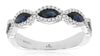 1.07CT DIAMOND & AAA SAPPHIRE 14KT WHITE GOLD MARQUISE 5 STONE ANNIVERSARY RING
