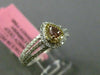 ESTATE LARGE GIA .59CT DIAMOND 18KT TRI COLOR GOLD 3D PEAR HALO ENGAGEMENT RING