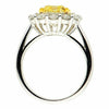 LARGE 4.72CT WHITE & FANCY YELLOW DIAMOND 18K TWO TONE GOLD 3D ENGAGEMENT RING