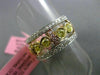 ESTATE WIDE GIA 1.10CT DIAMOND 18KT TRI COLOR GOLD 3D WEDDING ANNIVERSARY RING