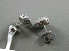 ESTATE LARGE .77CT ROUND DIAMOND 18KT WHITE GOLD 3D CLUSTER HALO STUD EARRINGS
