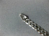 ESTATE LONG 14KT WHITE GOLD 3D CLASSIC CUBAN ANKLE BRACELET #23648