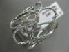 ESTATE LARGE .60CT ROUND DIAMOND 14K WHITE GOLD 3D MULTI WAVE INFINITY LOVE RING