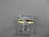ESTATE .10CT DIAMOND 14KT TWO TONE GOLD CLASSIC SOLITAIRE FRIENDSHIP RING #23780